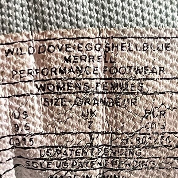 Merrell Shoes Women's 9.5 Wild Dove Eggshell Blue Trail Running Hiking J180175Cβ - Picture 11 of 14